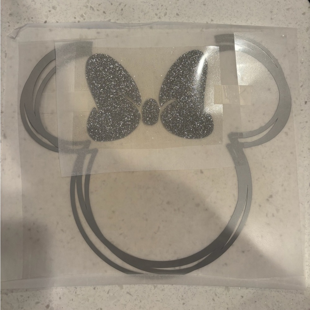 DISNEY GLITTERY MINNIE MOUSE VINYL IRON ON